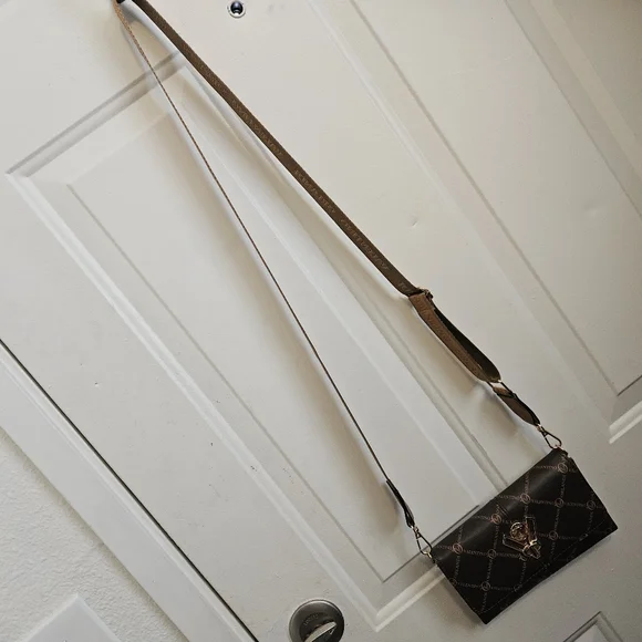 Valentino Dark and Light Brown Crossbody Wallet Purse Bag - Picture 6 of 6